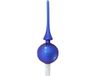 Krebs Kerst piek - blauw - 28 cm - glas - gedecoreerd - kerstboompiek - kerstboom topper