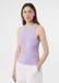 comma - Top en maille fine côtelée avec épaules fendues - Violet - Taille 44