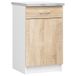 AKORD Furniture Factory Keukenkast LIMA S50 Wit - Sonoma Eik
