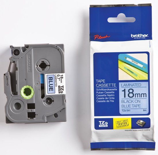 Brother P-touch TZE-541 Labeltape - 18mm - Black on Blue