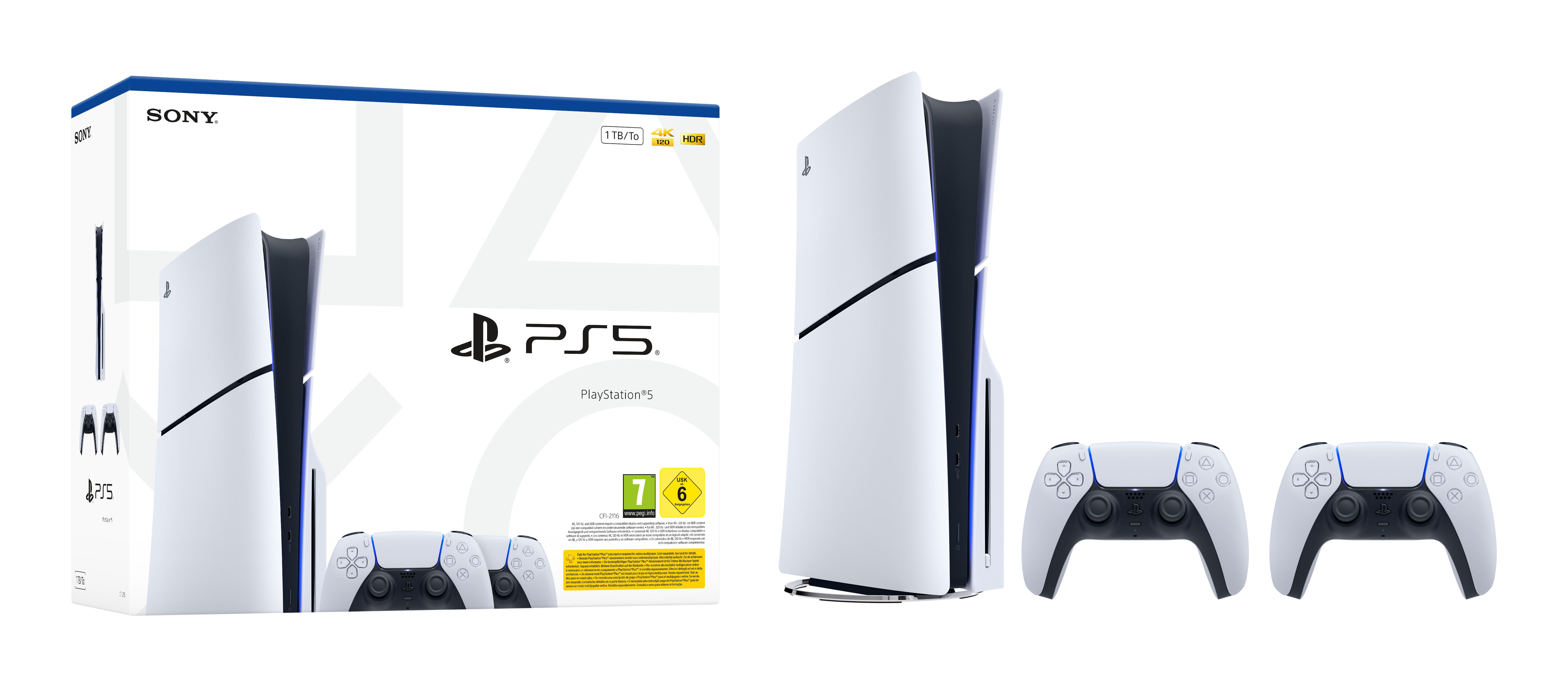 Sony PlayStation 5 Slim Disc Edition + Extra Controller Wit