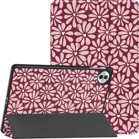 imoshion Tablet Hoes - Geschikt voor Honor Pad 10 - Design Trifold Bookcase - Kunstleer - Bloom Love Blush