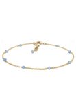 Elli - Enkelbanden - Dames Strand Zee Bal Blauw in 925 Sterling Zilver Verguld - Dames