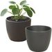 Floran Pot Boule - 2x - Mat Antraciet - Keramiek - D13 x H12 cm