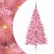 vidaXL - Kunststof - Voorverlichte - Kerstboom - met - 300 - LED - Roze - 180 - cm - PVC