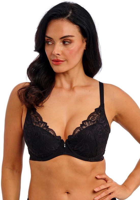 Wacoal Abellia Plunge Push-Up BH Zwart 75 C