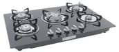 StarTech Gasfornuis - Inbouwgasfornuis - 5 branders - Gehard glas - Zwart
