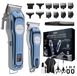 StarTech Haarstylist voor heren - Professionele tondeuse - Draadloos, oplaadbaar via USB-C - Titanium mes - 5+ opzetstukken, 0,5–20 mm - Blauw