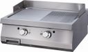 Maxima Plaque de grill - Moitié rainurée - Double - 70 cm de profondeur - Gaz