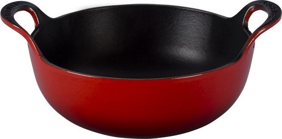 Le Creuset gietijzeren balti dish wokpan, 24cm kersenrood