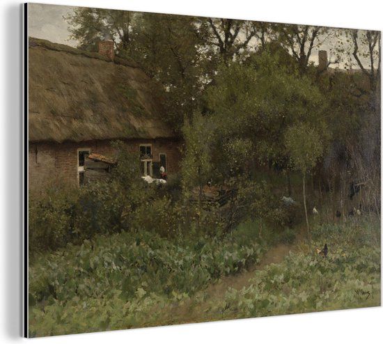 MuchoWow Wanddecoratie Metaal - Aluminium Schilderij Industrieel - De moestuin - Anton Mauve - 150x100 cm - Dibond
