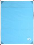 vidaXL Tapis de pique-nique avec piquets 205x155 cm bleu