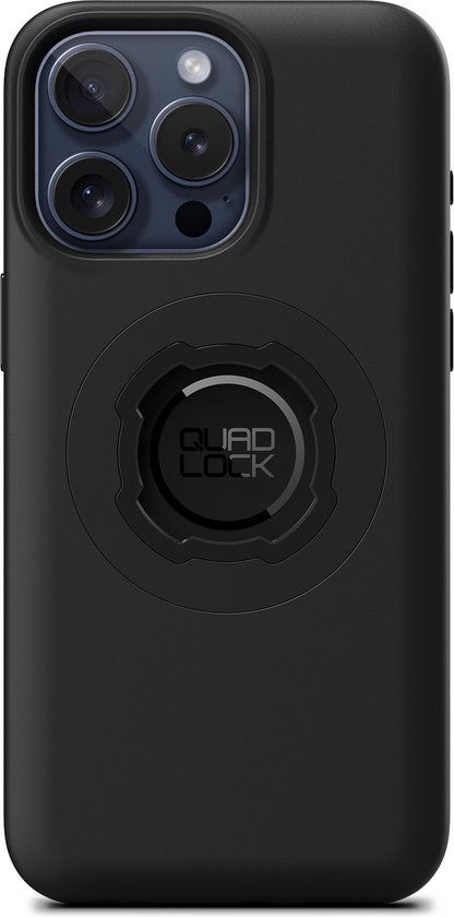 Quad Lock MAG | Telefoonhoesje | Geschikt voor Apple iPhone 15 Pro Max | Zwart