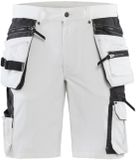 Blåkläder Schildersshort met 4-weg stretch 1088-1645 - Wit/Donkergrijs - C46