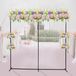 Cadre métallique noir pour un stand de mariage, dimensions 2,3 x 2,3 mètres
