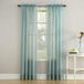 Nr. Erica Nr. 918 Crushed Texture Sheer Voile Rod Pocket Curtain Panel, 51 inch x 63 inch, zwart