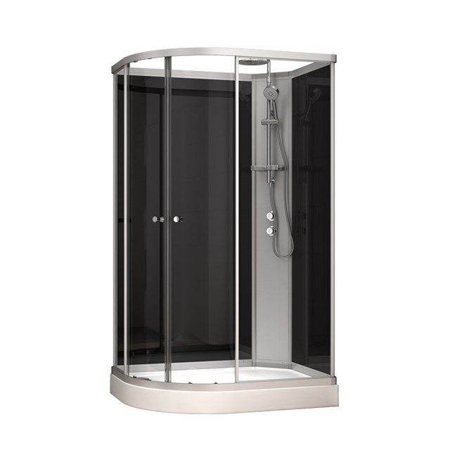 Maxaro Complete Douchecabine 120x90cm Zwart Modera