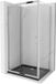 Mexen Apia cabine de douche porte coulissante 130 x 100, transparent, chrome + receveur de douche plat, noir