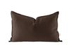 Scandi Living Taie d'oreiller en lin Calm 40x60 cm Brun chocolat