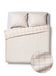 HEMA Housse de couette 240x200/220cm flanelle à carreaux bleus (beige)