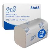 Scott Essentials 6666 papieren handdoeken, 2-laags, wit