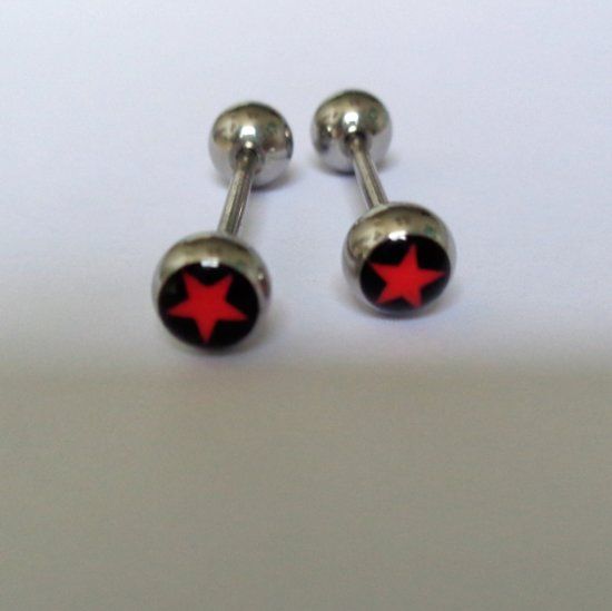 Aramat Jewels Tongpiercing rode ster