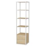 WELL HOME MOBILIARIO & DECORACIÓN Boekenkast, 100% melaminecoating, wit eiken H.160