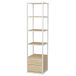 WELL HOME MOBILIARIO & DECORACIÓN Boekenkast, 100% melaminecoating, wit eiken H.160