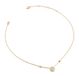 GUESS JUBN06201JWYGT/U damescollier hart roestvrij staal goud wit zirkonia 45,5 cm