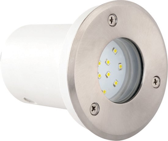 BES LED LED Grondspot - Inbouw Rond 1.2W - Waterdicht IP67 - Blauw - RVS - Ã˜95mm