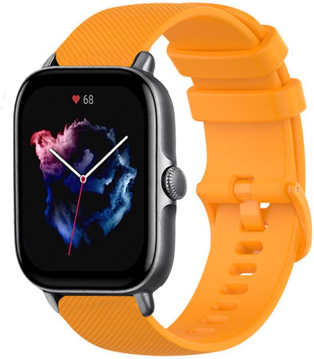 Strap-it Amazfit GTS 3 Luxe Siliconen bandje - oranje