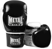 Metal Boxe Gants de boxe en cuir sparring 18 oz noir/blanc