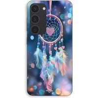 Maniacase Coque Pour Samsung Galaxy S23 Attrape rêve coloré rose et bleu