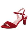 Tamaris - Dames - Sandalen met hak - Rood - Maat 39