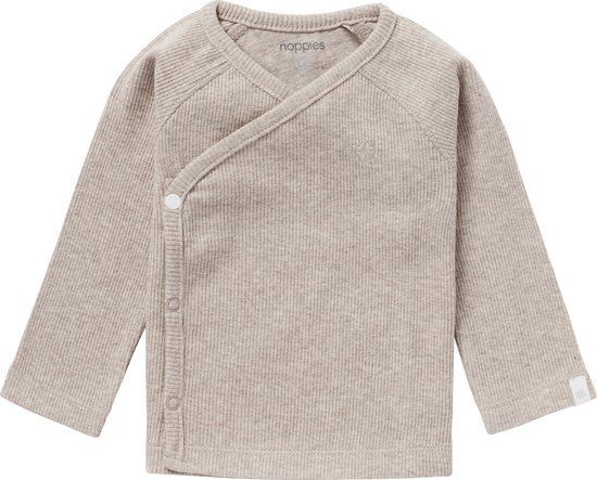Noppies Nanyuki Baby Unisex T-shirt - Maat 74 - Taupe Melange