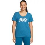 Nike Dri-FIT Dames Shirt Blauw Polyester M