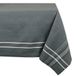 DII Frans tafelkleed met strepen, eettafelcollectie, landelijke stijl, 152 x 213 cm, grijs chambray