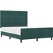 Maison Exclusive - Lit À Ressorts Avec Tête De Lit Vert Foncé 140 X 190 Cm Velours