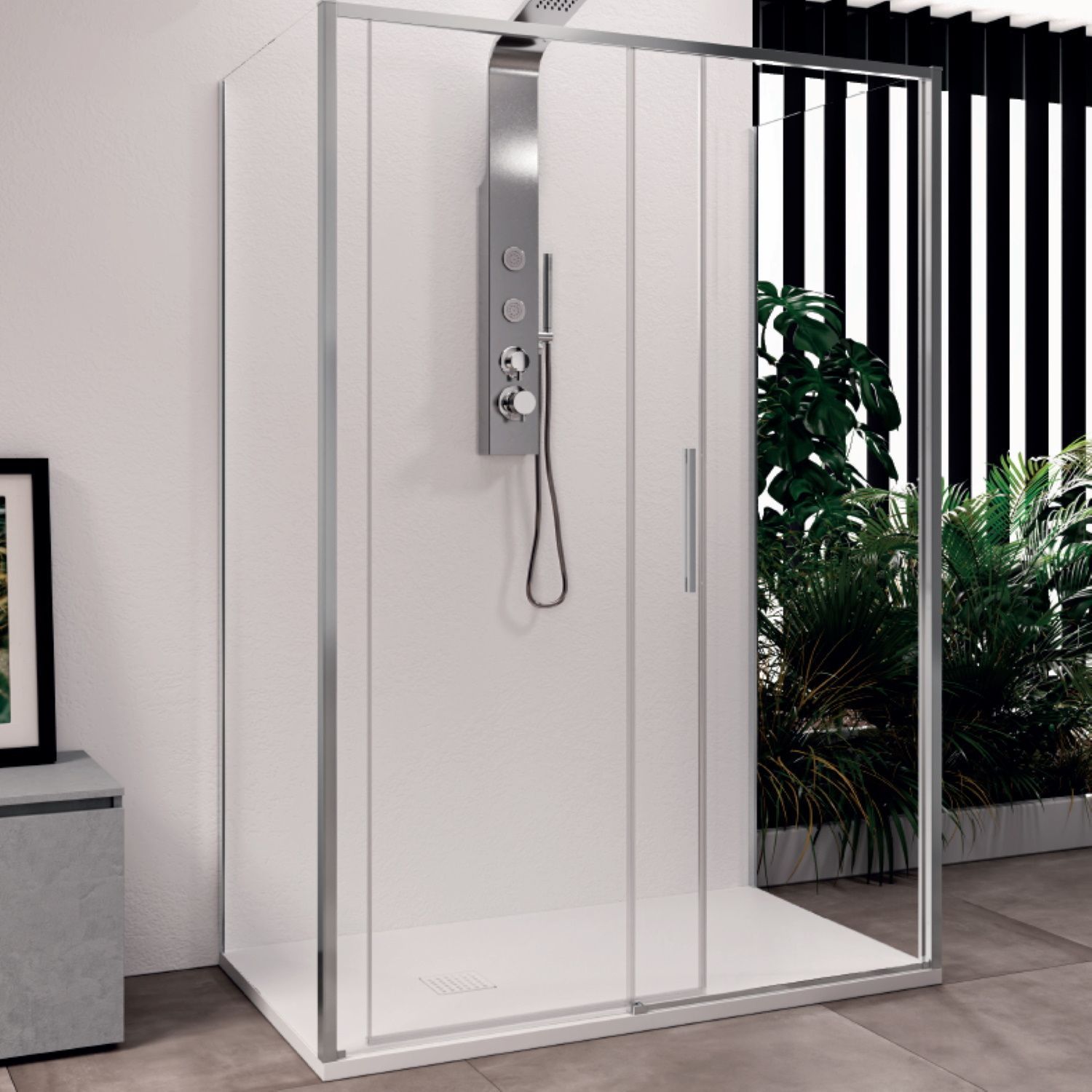 Lacus Douchecabine Torcello Aluminium Helder Glas Chroom (Alle Maten X2 Zijwanden)