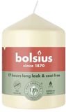 Bolsius Stompkaars Soft Pearl Ø58 x 80 mm – 17 Branduren – 6 Stuks – Crèmekleurige Sfeerkaarsen