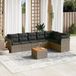 Maison Exclusive - Ensemble de meubles de jardin 8 pièces avec canapé et coussins, gris, en polyrotin