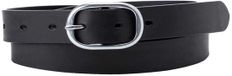 Levis Charlie Belt Riem Zwart Leer Dames 90 cm
