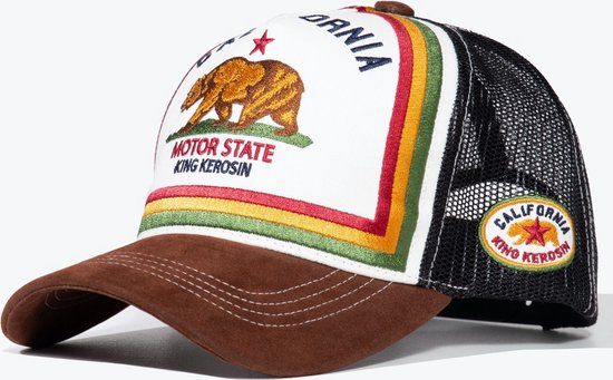 King Kerosin Cal Bear Unisex Cap - bruin/zwart