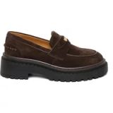 Steve Madden Damesschoenen Pursuit bruin suède platte sandalen maat 38