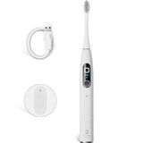 Oclean Elektrische Tandenborstel X Elite 10, Touchscreen met 12 Gebiedsregistratie, 5 Poetsstanden, Sonic Tandenborstel met Timer, 40 Dagen Batterijduur, 45dB, Grijs