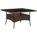 vidaXL Tuintafel poly rattan en glas bruin
