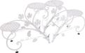 T&L Store® Plantenstandaard - Plantenrek - Metaal - Wit - 4-laags - 93x23x40cm