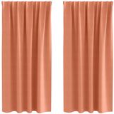 vidaXL Blackout Gordijnen met Ringen 2 st Terracotta 175 x 140 cm