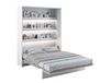 CONCEPTION PRO Lit mural escamotable 160x200 cm blanc mat (vertical)