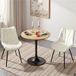 Yaheetech Lot de 2 chaises de salle à manger 47 x 58 x 84 cm – Beige – Polyester et métal